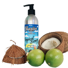 Load image into Gallery viewer, Tropical Breeze shaving gel with coconut & lime fruit